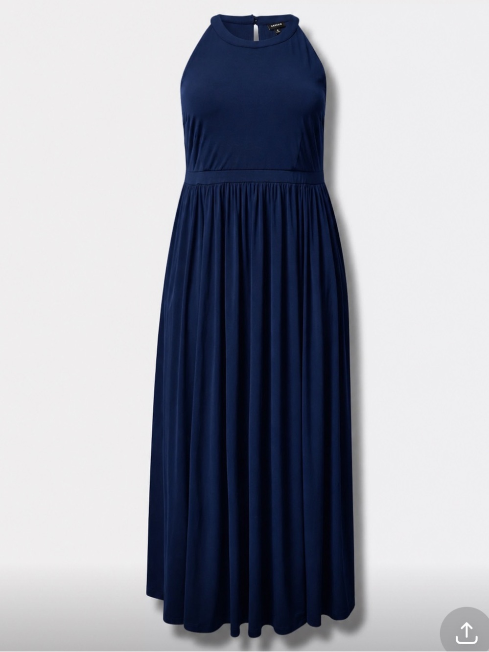 Torrid Soft Knit Navy Halter Maxi Dress